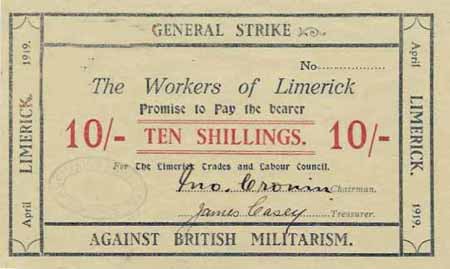 Money issued by the 1919 Limerick Soviet
